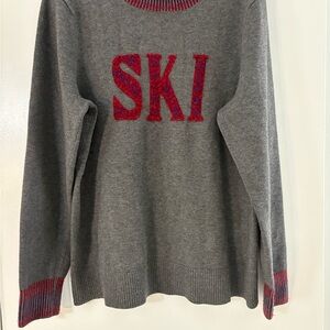 Krimson Klover Gray Sweater with Red Accents